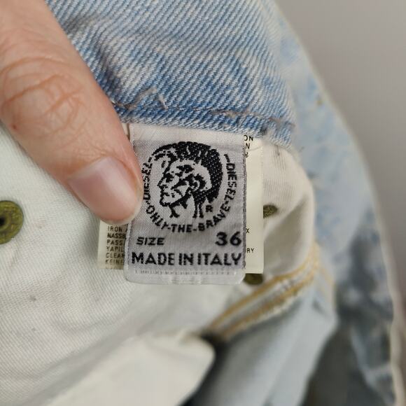 Vintage Y2K Diesel Boot Cut Jeans Men 36 Light Wash Kendrick Lamar Made in Italy - Picture 9 of 11